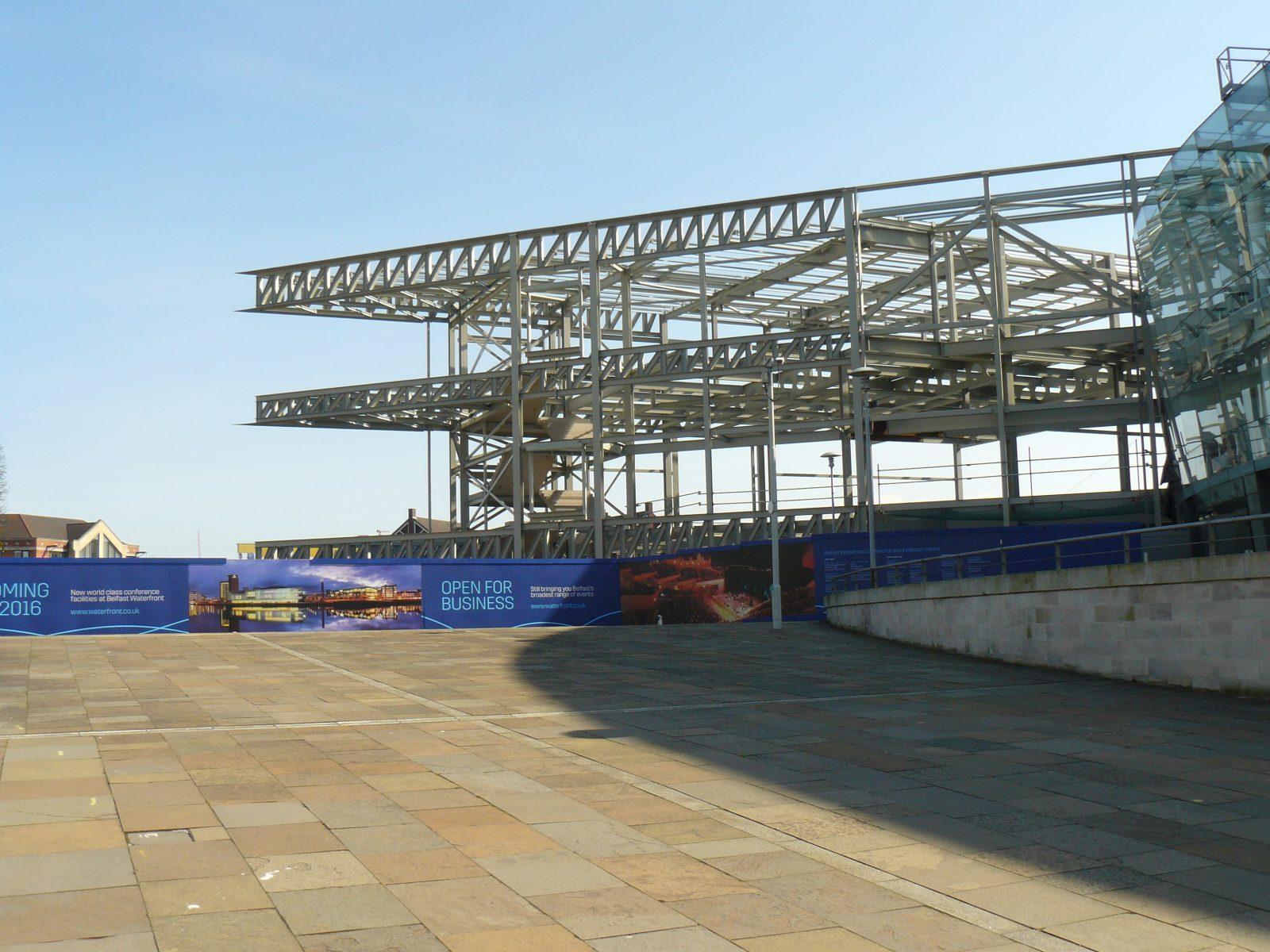 Steelframe in place from front
