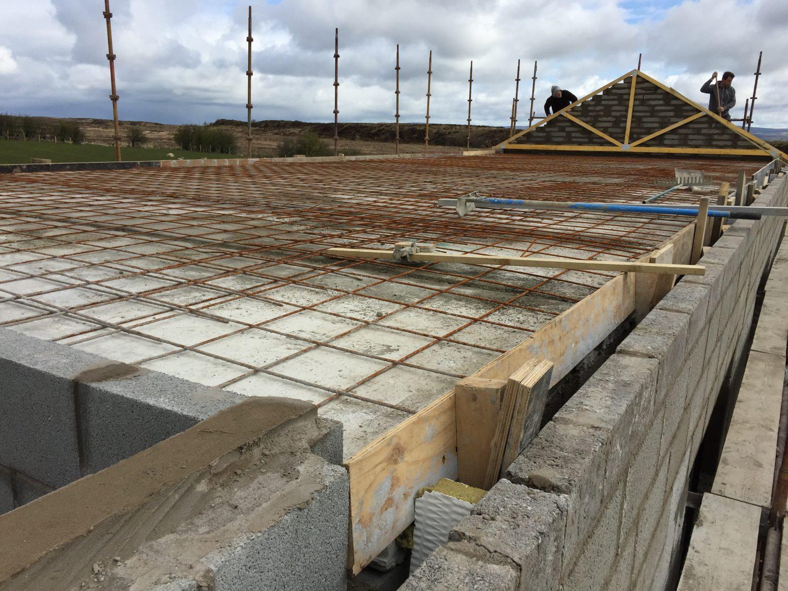 concrete slabs of substation roof