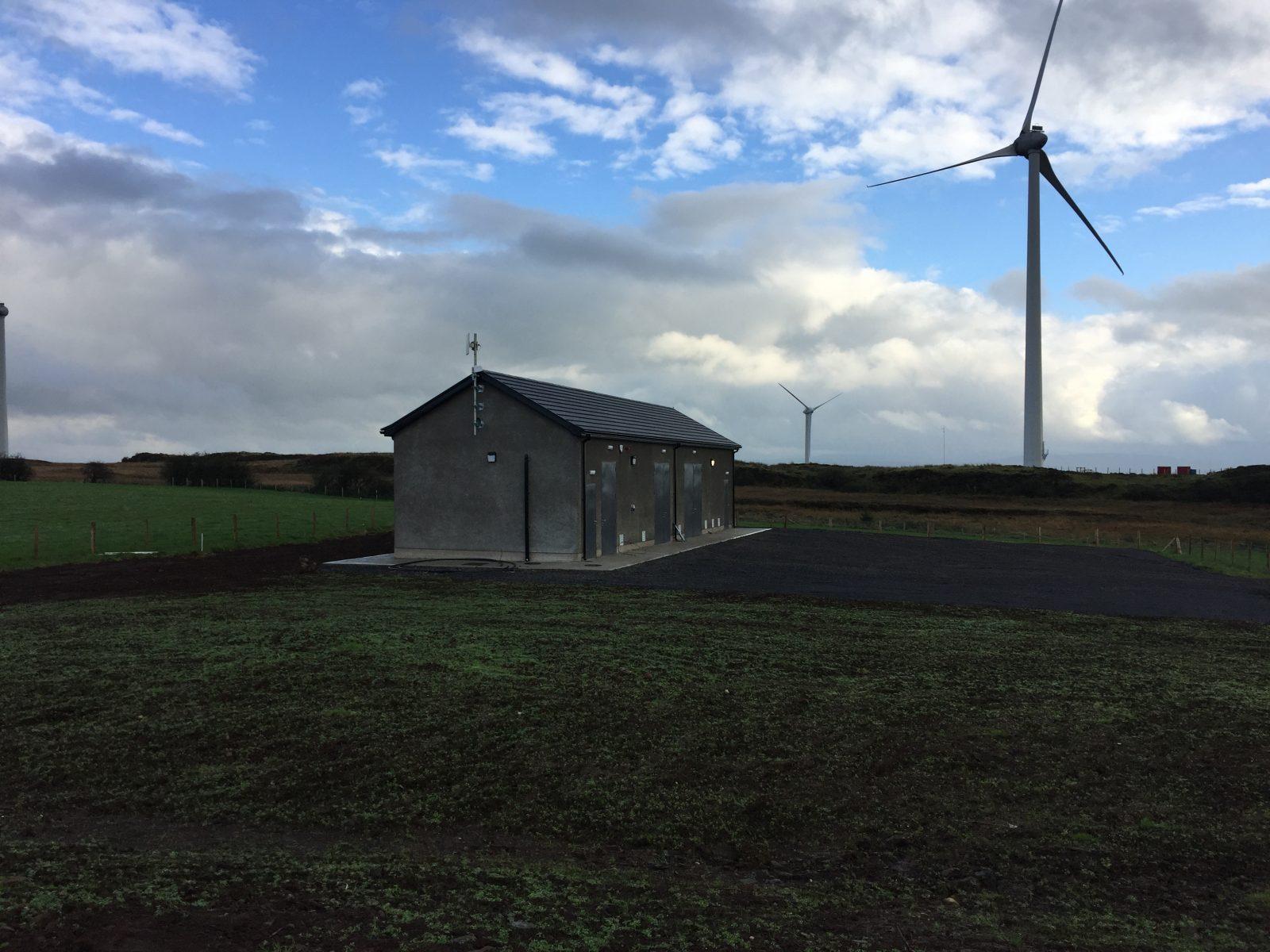 Finished substation for windfarm